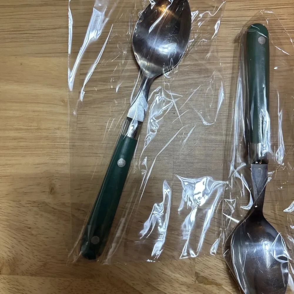 Green Mardi Gras Flatware SET OF 3 Washington Forge Spoons